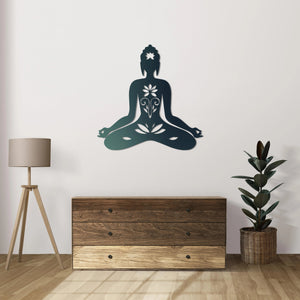Lotus Meditasyon – Metal Duvar Dekoru Laser Artique