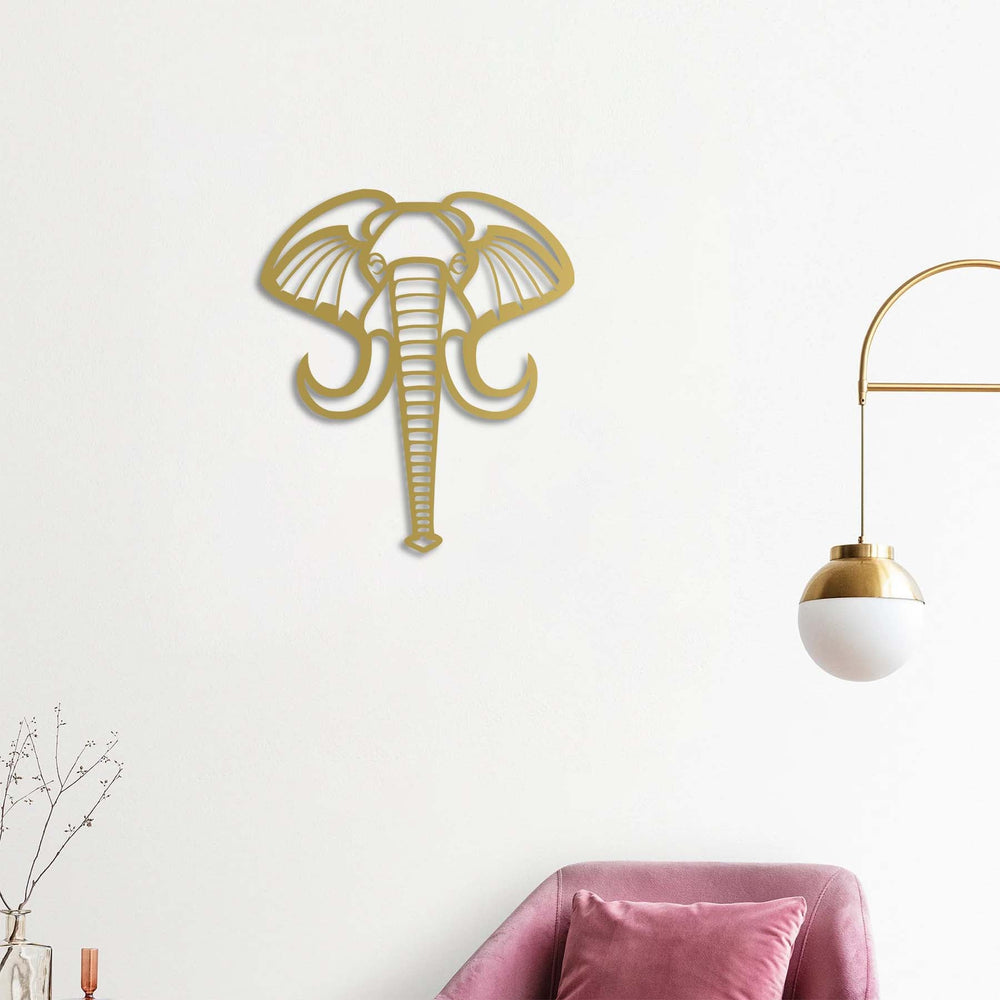 Elegant Elephant Metal Wall Art | Decorative Animal Wall Sculpture