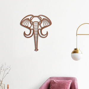 Elegant Elephant Metal Wall Art | Decorative Animal Wall Sculpture