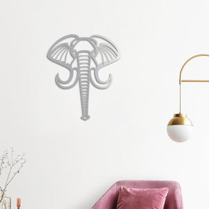 Elegant Elephant Metal Wall Art | Decorative Animal Wall Sculpture