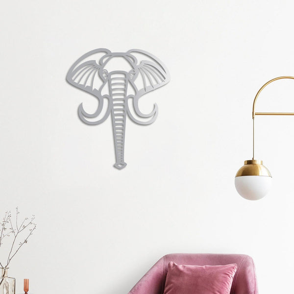 Elegant Elephant Metal Wall Art | Decorative Animal Wall Sculpture