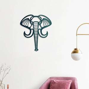 Elegant Elephant Metal Wall Art | Decorative Animal Wall Sculpture