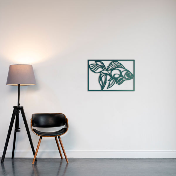 Fish Against the Current Metal Wall Art | Inspirational Wall Sculpture