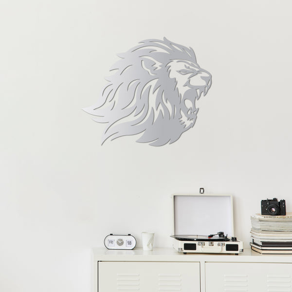 Symbol of Nobility Lion Metal Wall Art | Majestic Wall Sculpture Decor