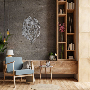 Spirit of the Lion Metal Wall Art | Majestic Animal Wall Sculpture