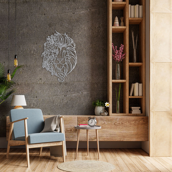 Spirit of the Lion Metal Wall Art | Majestic Animal Wall Sculpture