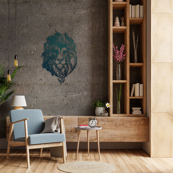 Spirit of the Lion Metal Wall Art | Majestic Animal Wall Sculpture