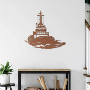 Limanın Gücü – Gemi Metal Duvar Dekoru Laser Artique