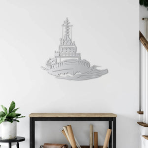 Limanın Gücü – Gemi Metal Duvar Dekoru Laser Artique