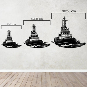 Limanın Gücü – Gemi Metal Duvar Dekoru Laser Artique