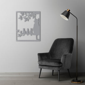 Cat-themed animal wall decor perfect for indoor and garden spaces
