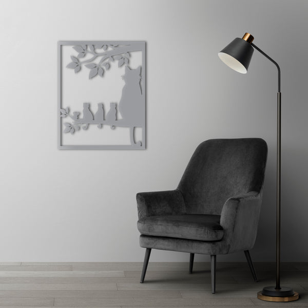 Cat-themed animal wall decor perfect for indoor and garden spaces