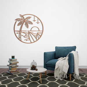 Tropical Serenity Metal Wall Art | Decorative Leaf Wall Sculpture