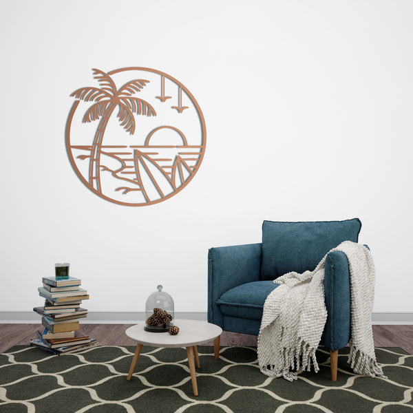 Tropical Serenity Metal Wall Art | Decorative Leaf Wall Sculpture
