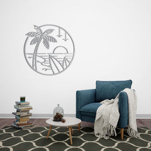 Tropical Serenity Metal Wall Art | Decorative Leaf Wall Sculpture