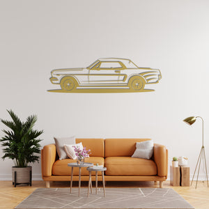 Classic Mustang Car Metal Wall Art | Vintage Automobile Sculpture