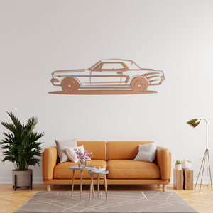 Classic Mustang Car Metal Wall Art | Vintage Automobile Sculpture