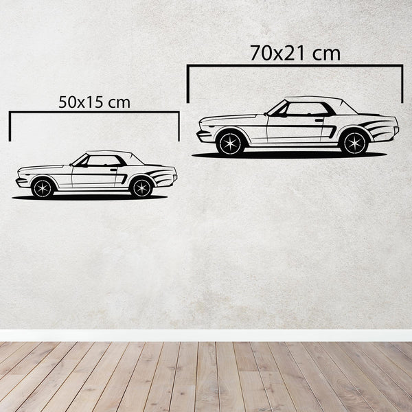 Classic Mustang Car Metal Wall Art | Vintage Automobile Sculpture