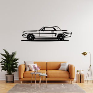 Classic Mustang Car Metal Wall Art | Vintage Automobile Sculpture