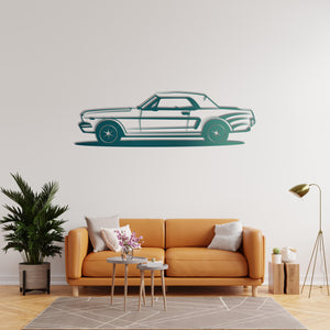 Classic Mustang Car Metal Wall Art | Vintage Automobile Sculpture