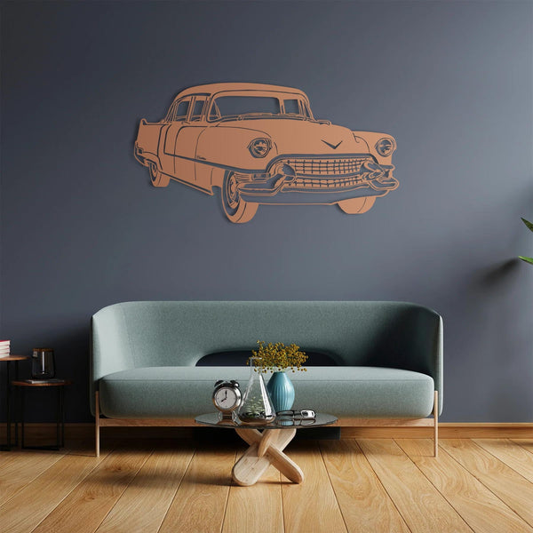 Classic Cadillac Car Metal Wall Art | Vintage Automobile Sculpture