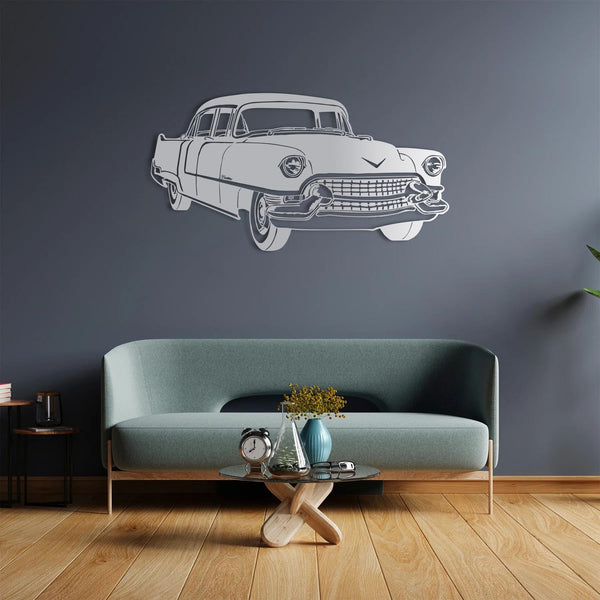 Classic Cadillac Car Metal Wall Art | Vintage Automobile Sculpture