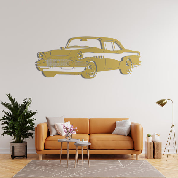 Classic American Legend Car Metal Wall Art | Vintage Auto Sculpture