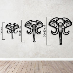 Elegant Elephant Metal Wall Art | Decorative Animal Wall Sculpture