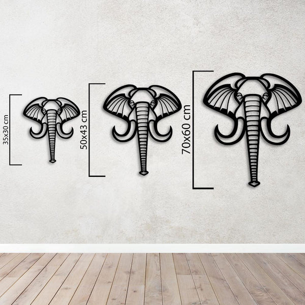 Elegant Elephant Metal Wall Art | Decorative Animal Wall Sculpture