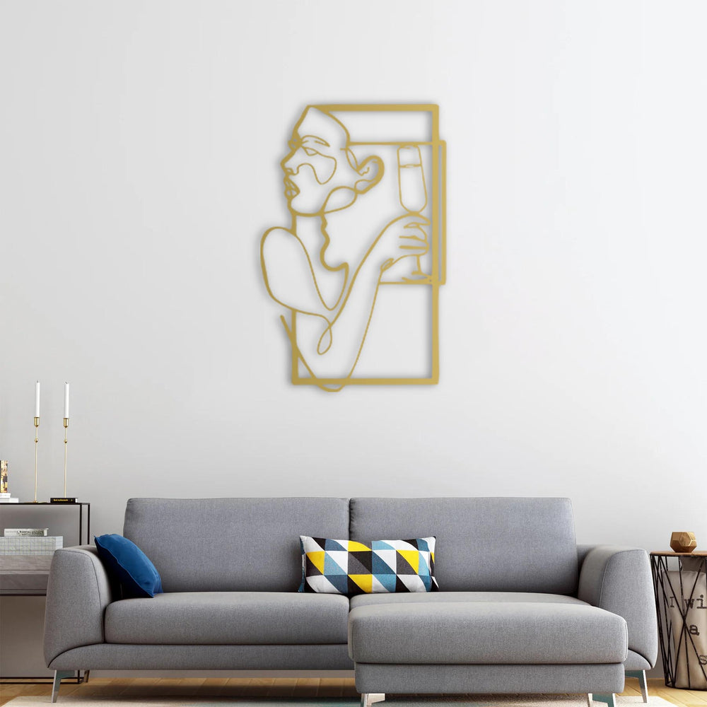 Courage in a Glass Metal Wall Art | Bold Decorative Wall Sculpture