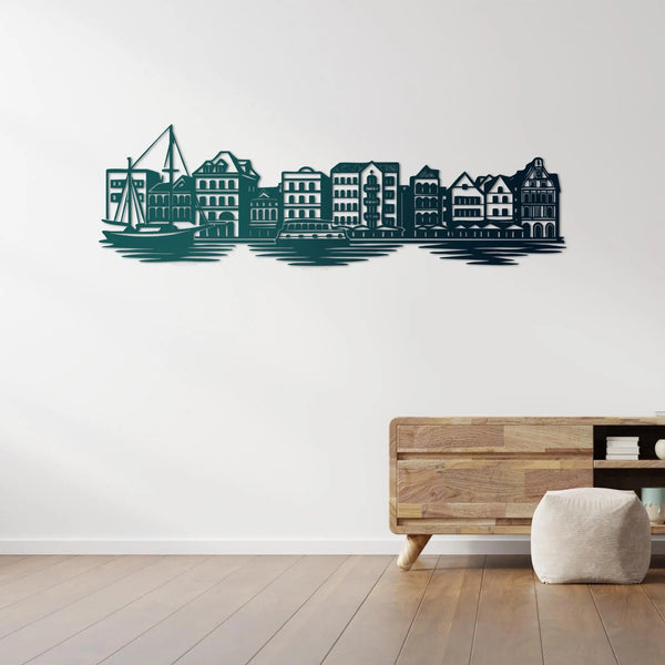 Sahil Kasabası – Metal Duvar Dekoru Laser Artique