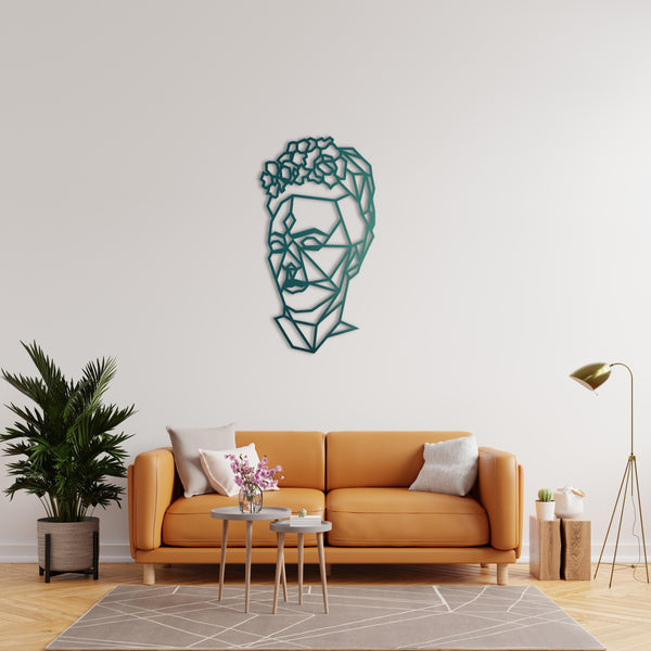 Portrait of Fragile Strength Frida Kahlo Metal Wall Art Decor