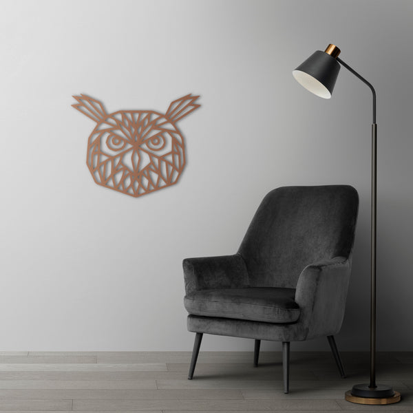 Night Guardian Owl Metal Wall Art | Decorative Animal Wall Sculpture