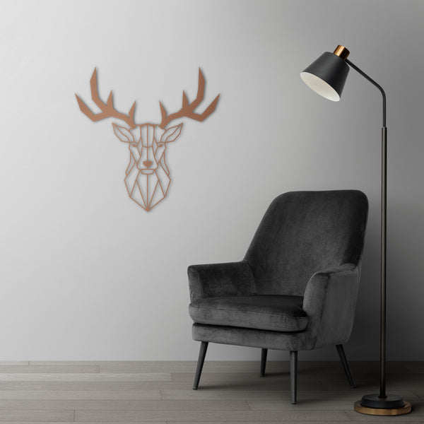 Deer Metal Wall Art | Decorative Wildlife Animal Wall Sculpture Decor