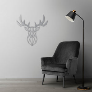 Deer Metal Wall Art | Decorative Wildlife Animal Wall Sculpture Decor