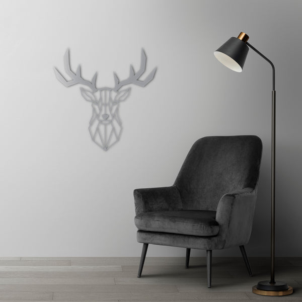 Deer Metal Wall Art | Decorative Wildlife Animal Wall Sculpture Decor