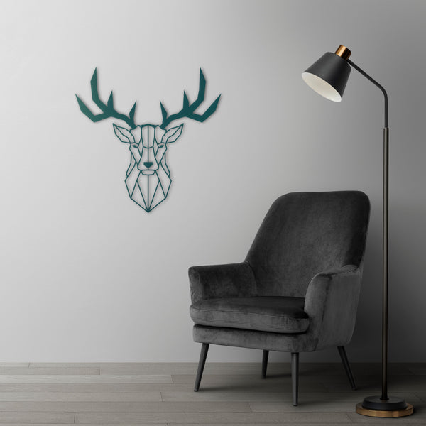 Deer Metal Wall Art | Decorative Wildlife Animal Wall Sculpture Decor