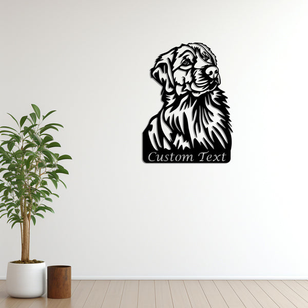 Golden Loyal Friend Dog Metal Wall Art | Decorative Pet Sculpture