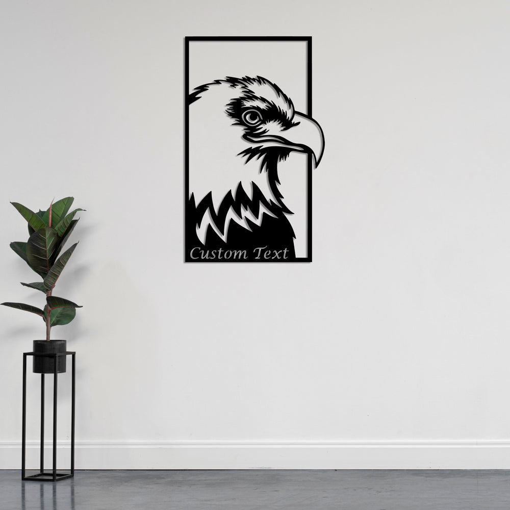 Eagle's Gaze Metal Wall Art | Majestic Bird Wall Sculpture Decor