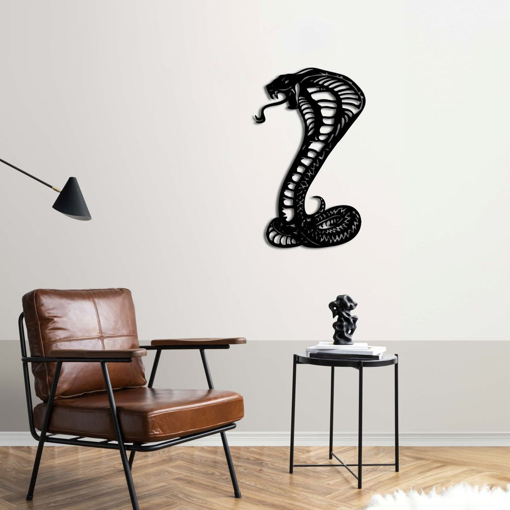 Cobra Snake Metal Wall Art | Decorative Animal Wall Sculpture Decor
