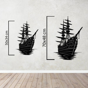 Karanlık Denizlerin Efendisi – Gemi Metal Duvar Dekoru Laser Artique