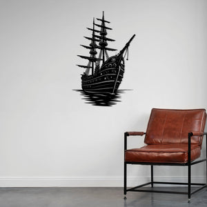 Karanlık Denizlerin Efendisi – Gemi Metal Duvar Dekoru Laser Artique