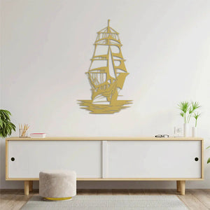 Rüzgârın Korsanı – Gemi Metal Duvar Dekoru Laser Artique