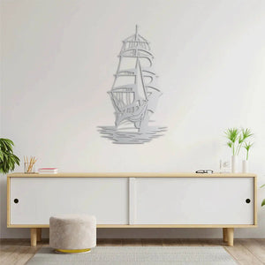 Rüzgârın Korsanı – Gemi Metal Duvar Dekoru Laser Artique