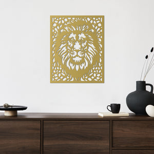 Portrait of the King Lion Metal Wall Art | Decorative Wall Sculpture