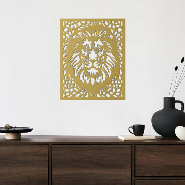Portrait of the King Lion Metal Wall Art | Decorative Wall Sculpture