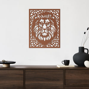 Portrait of the King Lion Metal Wall Art | Decorative Wall Sculpture