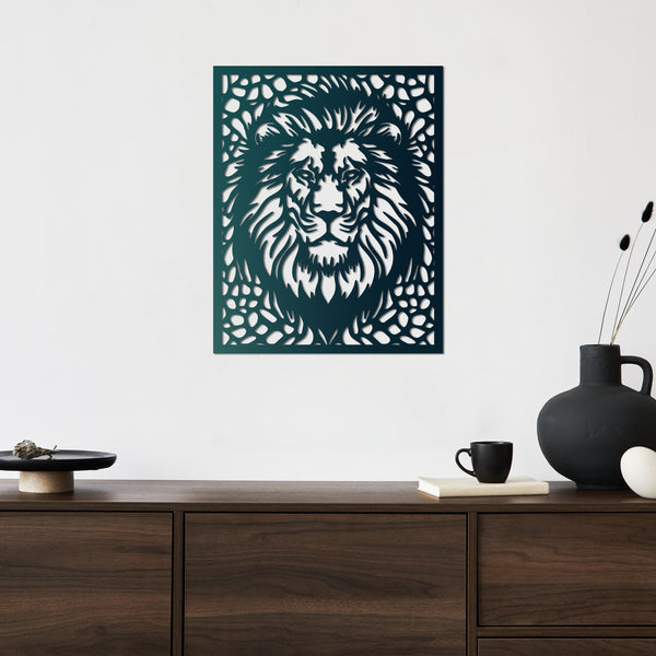 Portrait of the King Lion Metal Wall Art | Decorative Wall Sculpture