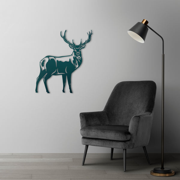 Majestic Deer Metal Wall Art | Wildlife Decorative Wall Sculpture
