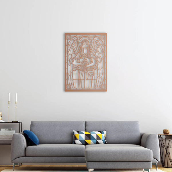Protective Silence Metal Wall Art | Serene Decorative Sculpture